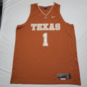 Nike Elite Mens Jersey Texas Longhorns Team Number 1 Basketball XL Tank Shirt